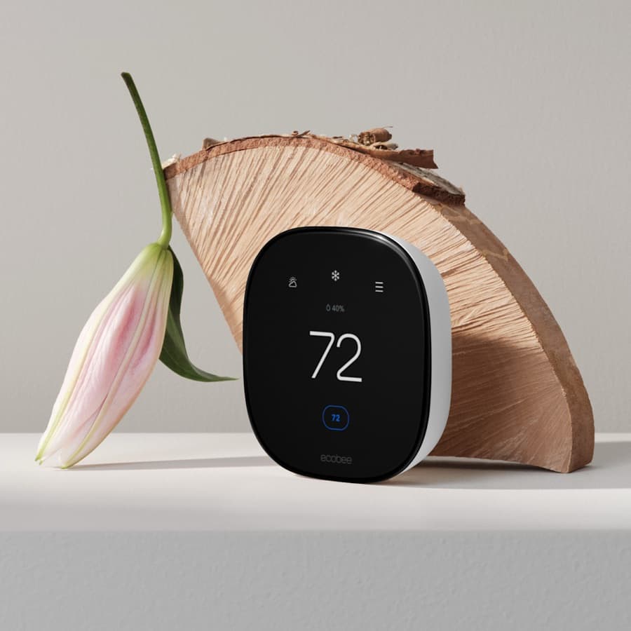 ecobee Smart Thermostat Enhanced installed on a wall in Dubai