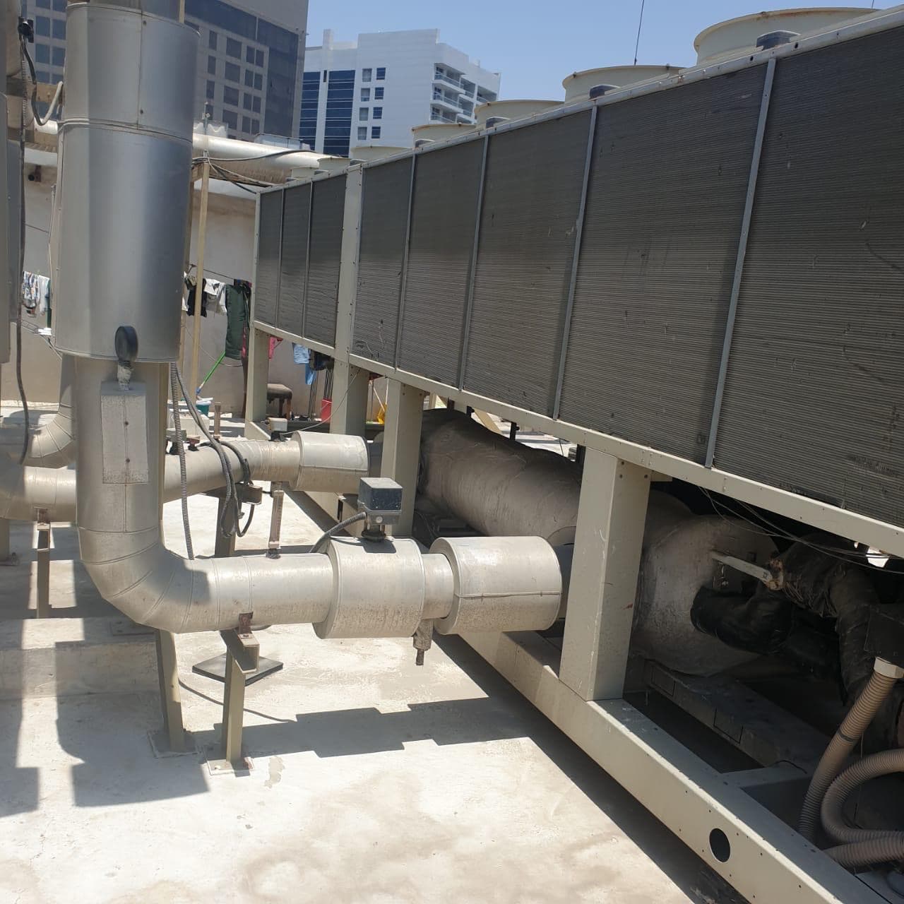 Chiller plant installation by AGEC for commercial project in Dubai